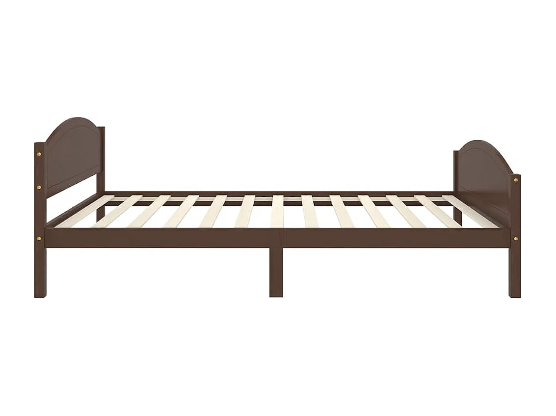 Massivholzbett Dunkelbraun Kiefer 120x200 cm
