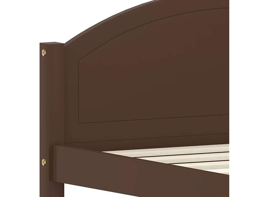 Giroletto senza Materasso Marrone Scuro 120x200 cm Legno Pino