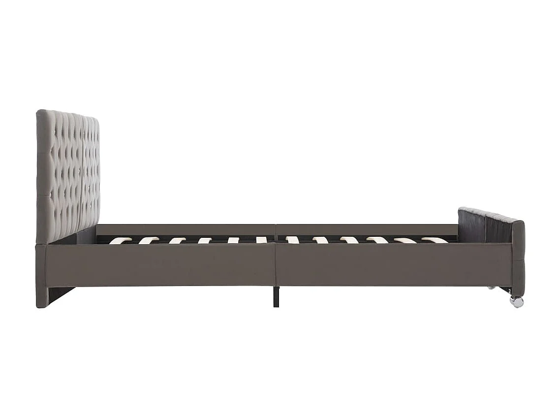 Estrutura de cama 180x200 cm veludo cinzento