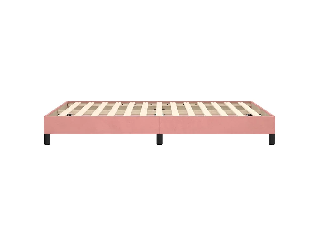 Cadre de lit sans matelas rose 120x200 cm velours