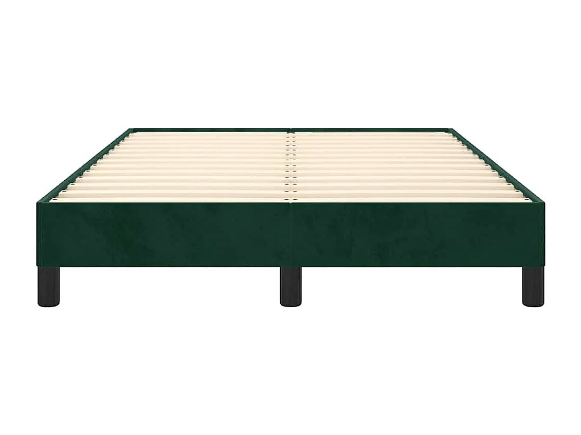 Cadre de lit sans matelas vert foncé 120x200 cm velours