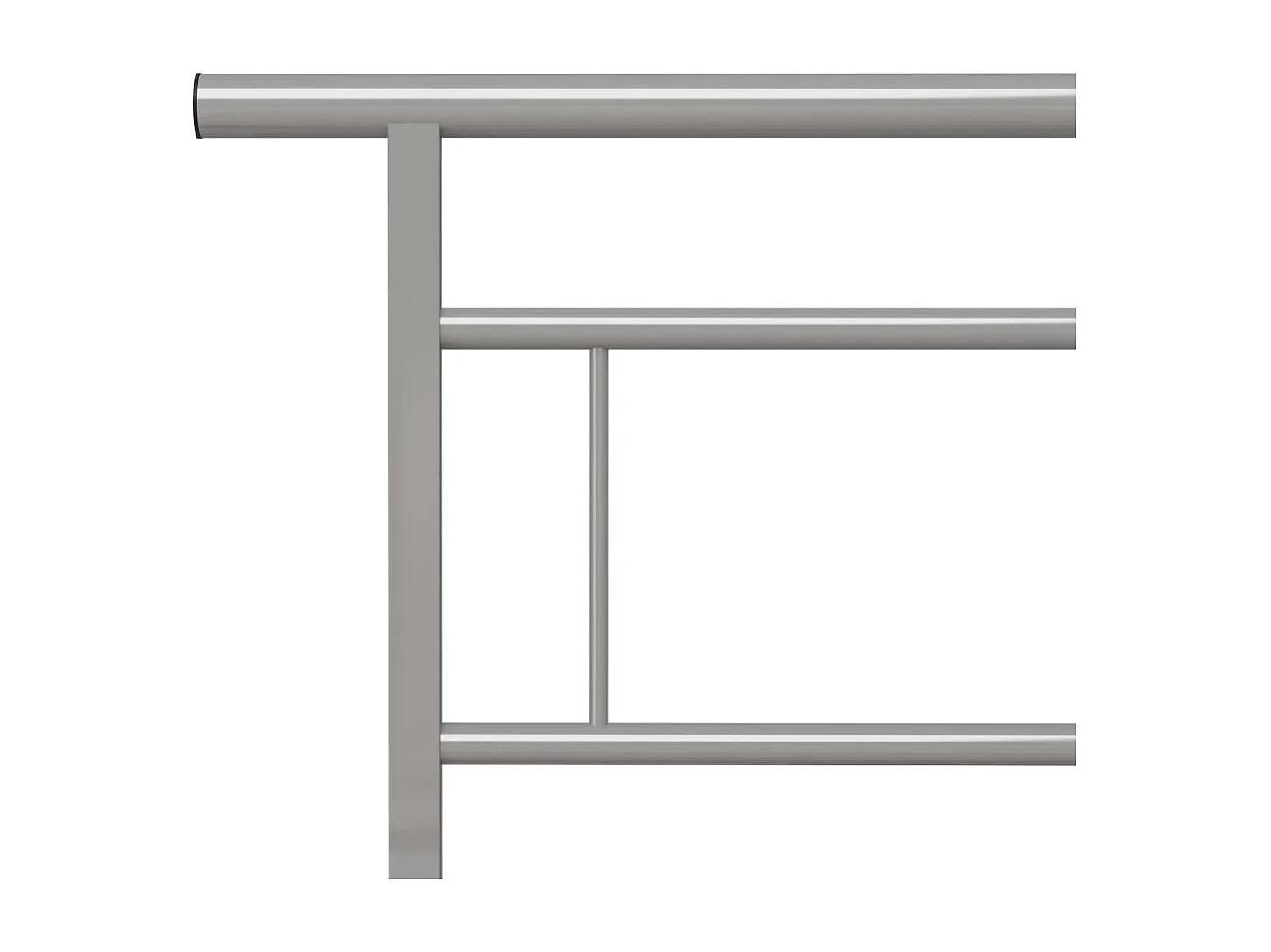 Cadre de lit sans matelas gris métal 160x200 cm