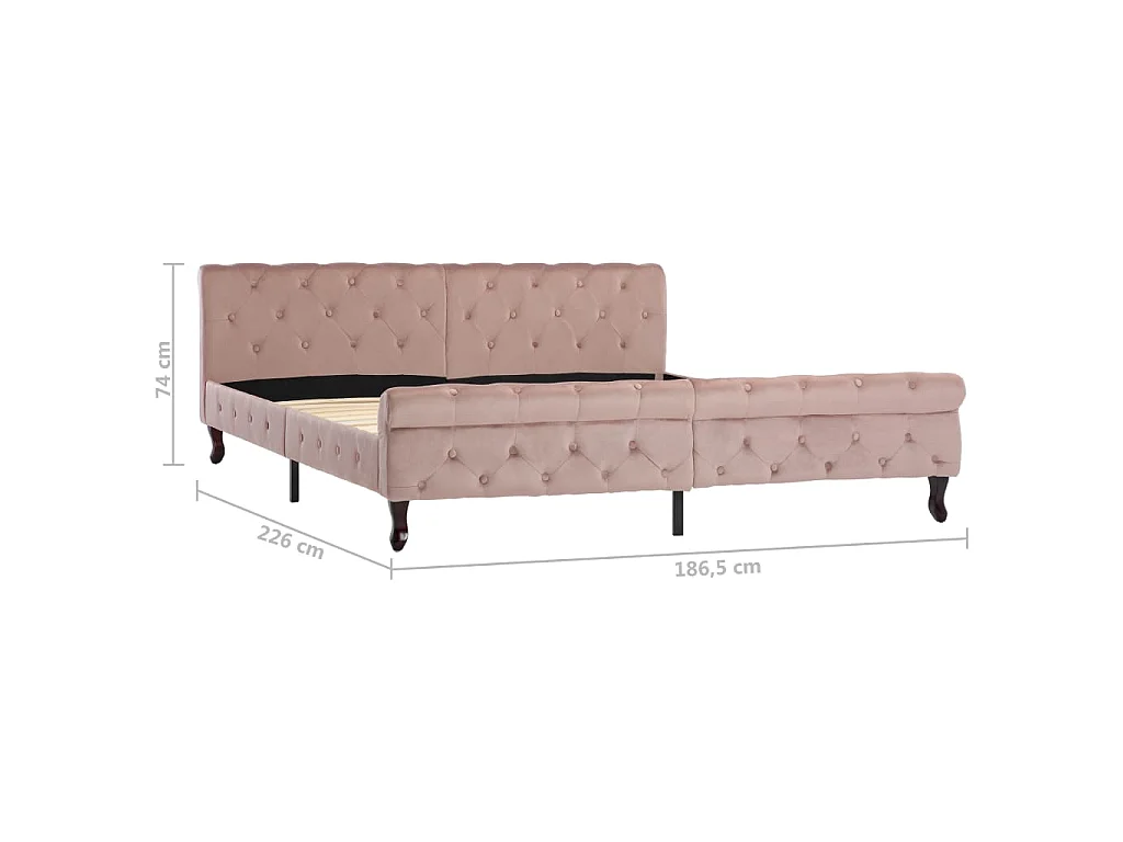 Giroletto Rosa in Velluto 180x200 cm