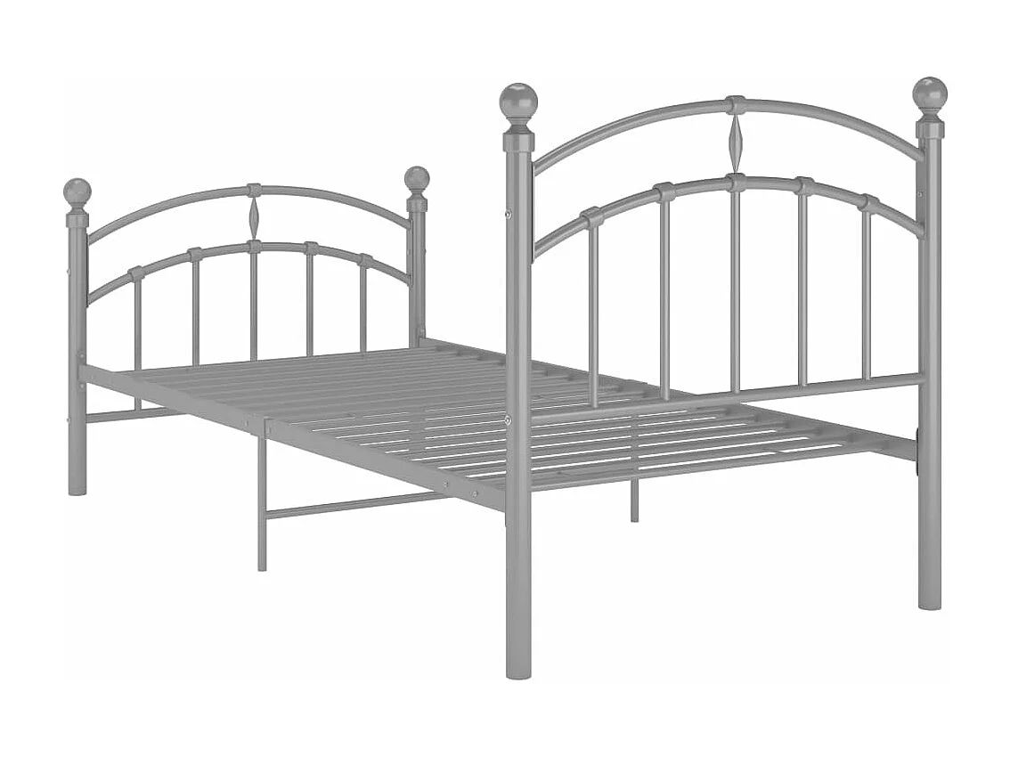 Bettgestell Grau Metall 90x200 cm