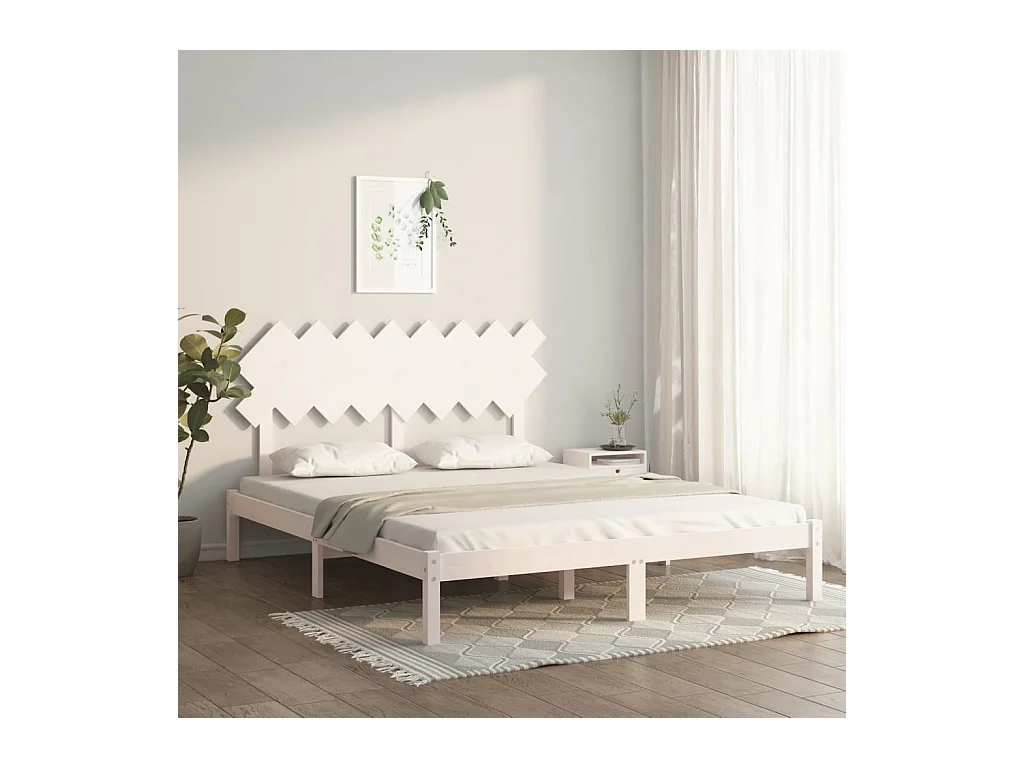 Giroletto Bianco 160x200 cm in Legno Massello