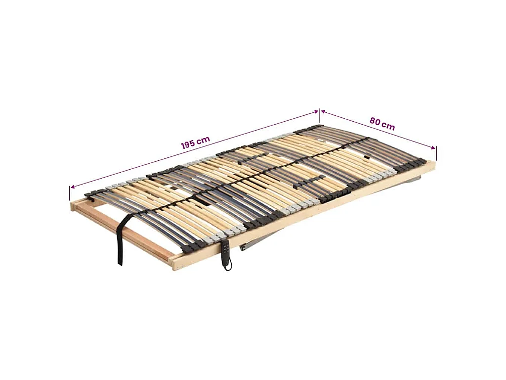 Lattenbodem met 42 latten 7 zones elektrisch 80x200 cm