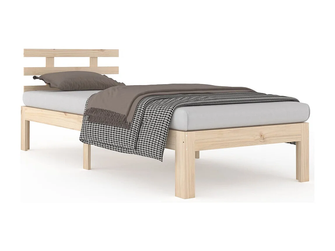 Estrutura de cama 100x200 cm madeira maciça