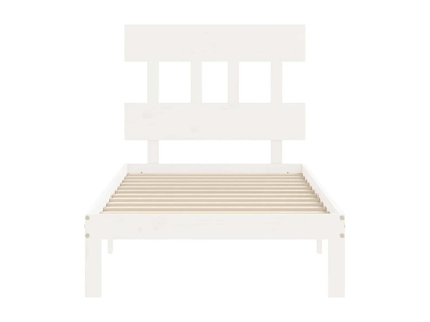 Cadre de lit sans matelas blanc 90x200 cm bois de pin massif