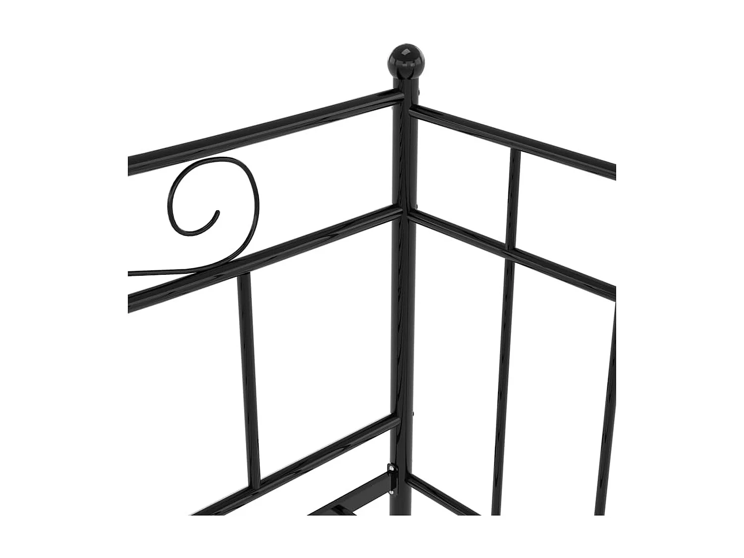 Slaapbank metaal zwart 90x200 cm