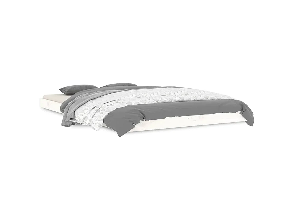 Massivholzbett Weiß 120x190 cm Kiefer