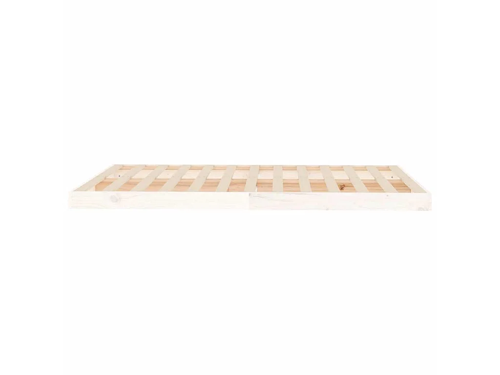 Cadre de lit sans matelas blanc 120x190 cm bois de pin massif