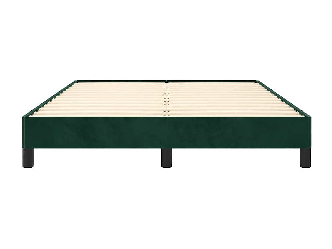 Giroletto senza Materasso Verde Scuro 140x190 cm in Velluto