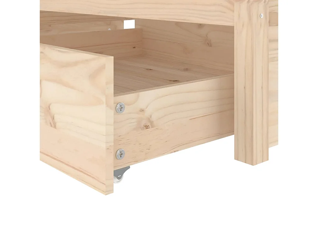 Cadre de lit sans matelas avec tiroirs