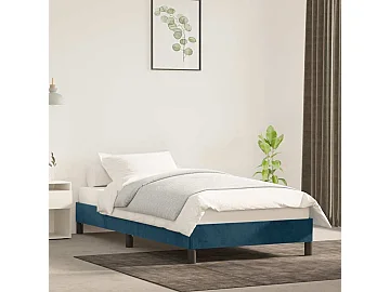 Lit velours bleu