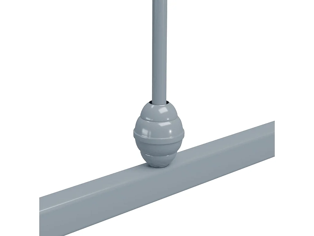 Cadre de lit sans matelas gris métal 90x200 cm