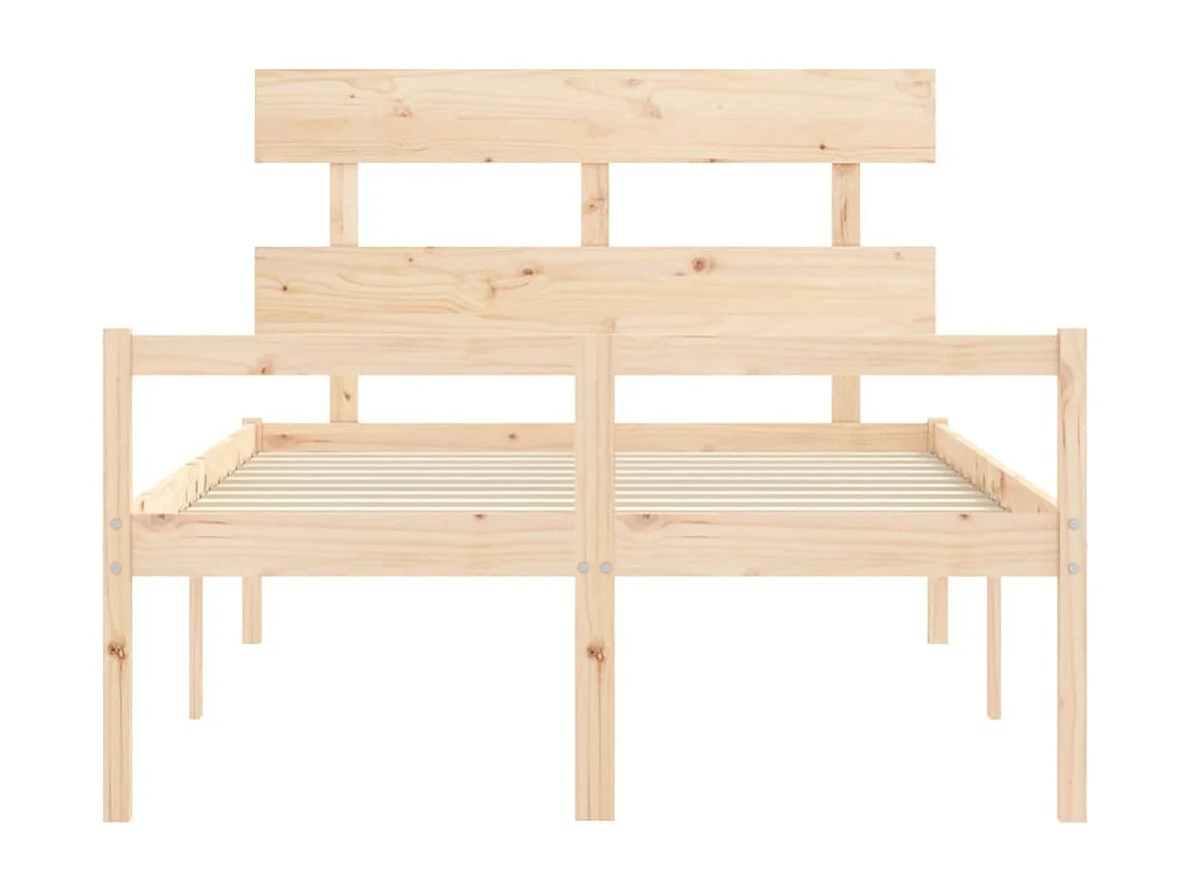 Cama para personas mayores con cabecero madera maciza 120x200cm