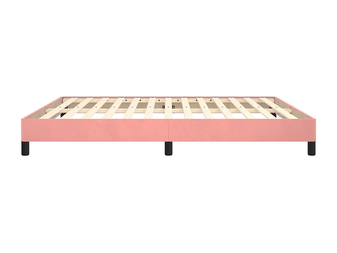 Cadre de lit sans matelas rose 180x200 cm velours