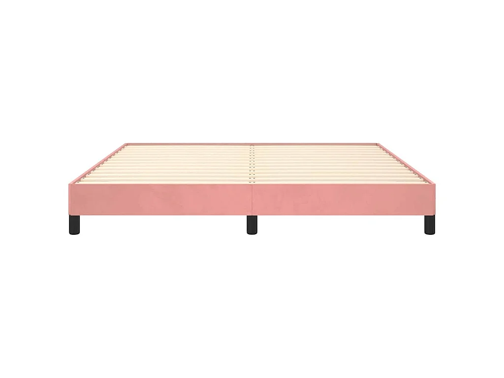 Cadre de lit sans matelas rose 180x200 cm velours