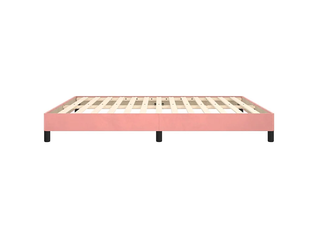 Cadre de lit sans matelas rose 180x200 cm velours