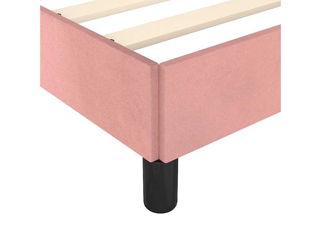 Cadre de lit sans matelas rose 180x200 cm velours