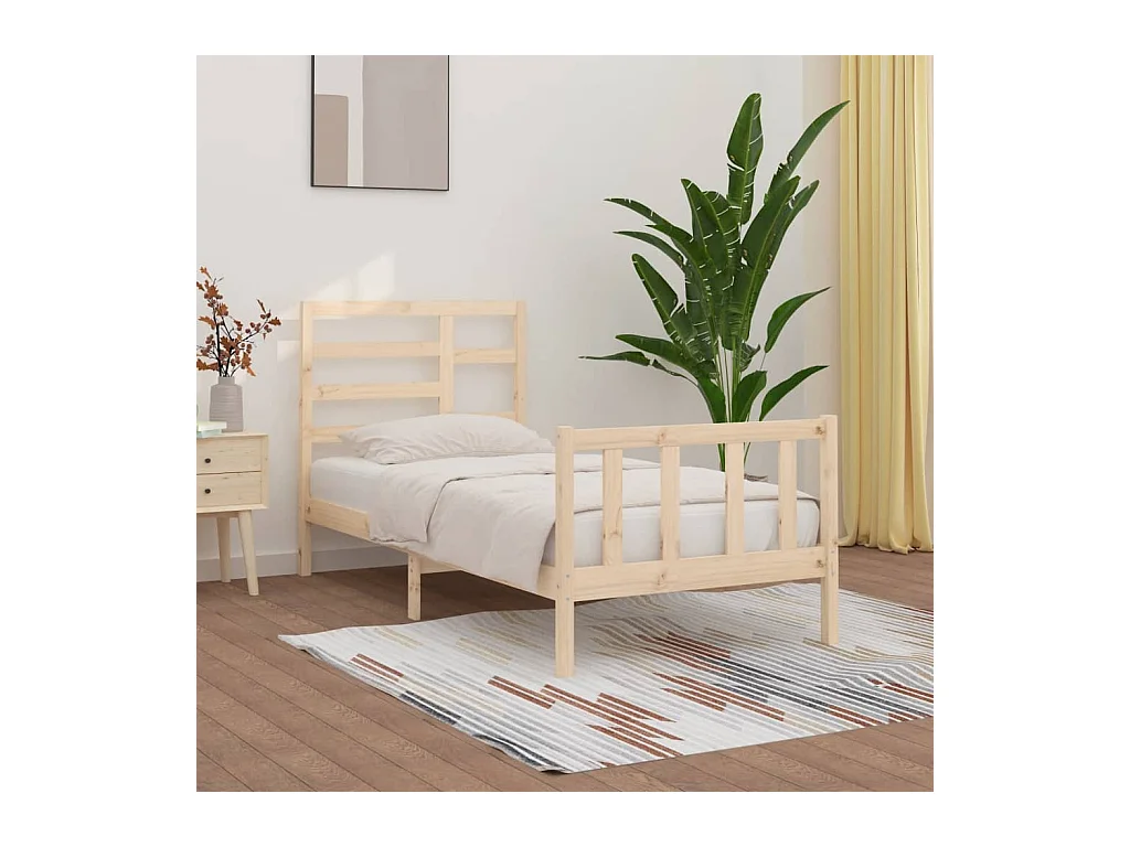 Giroletto senza Materasso 90x200 cm in Legno Massello di Pino