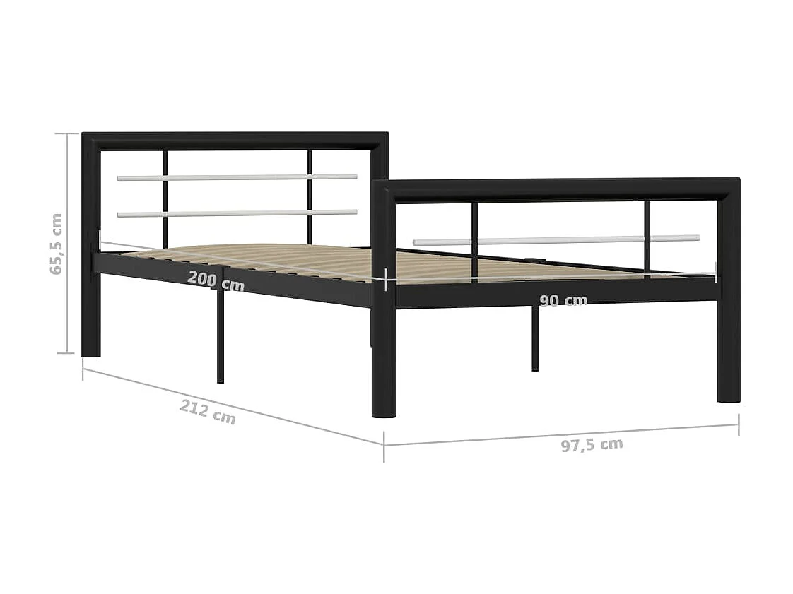 Giroletto Nero e Bianco in Metallo 100x200 cm