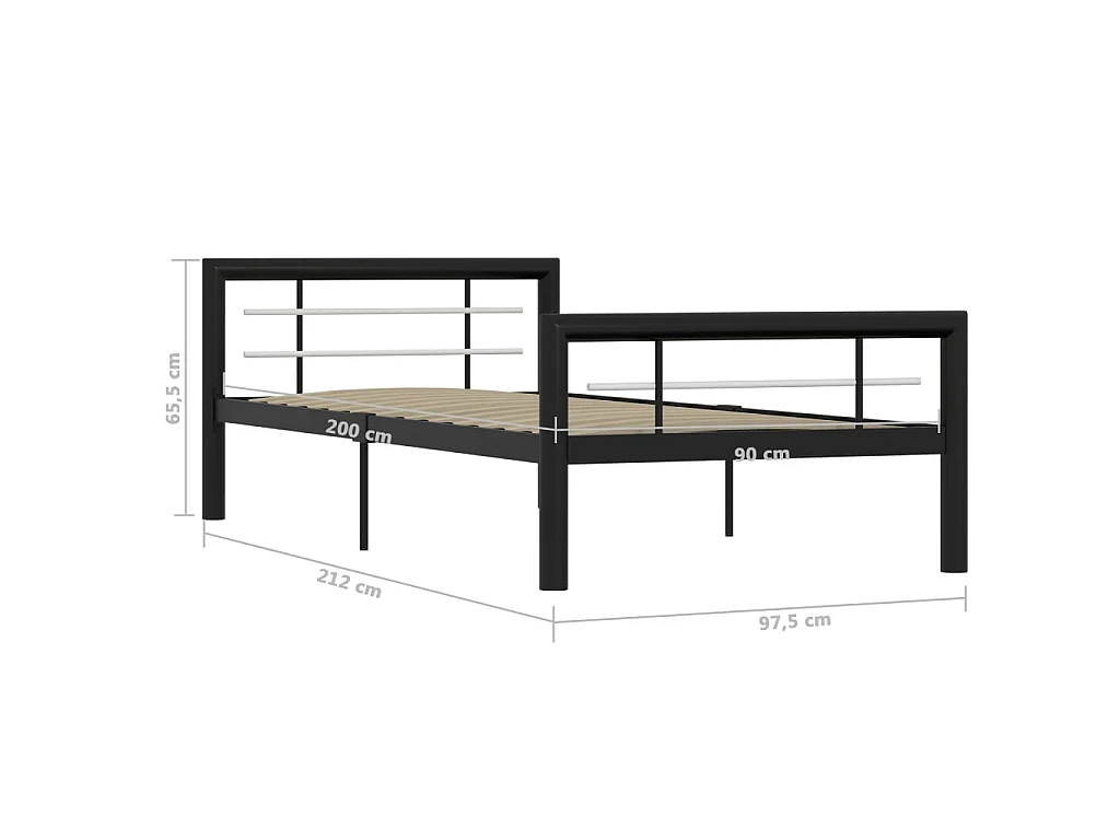 Giroletto Nero e Bianco in Metallo 100x200 cm