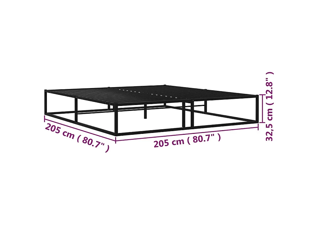 Giroletto Nero in Metallo 200x200 cm