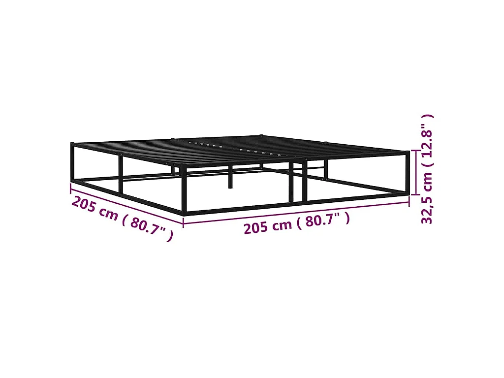 Giroletto Nero in Metallo 200x200 cm