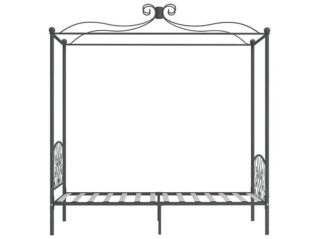 Hemelbedframe metaal grijs 100x200 cm