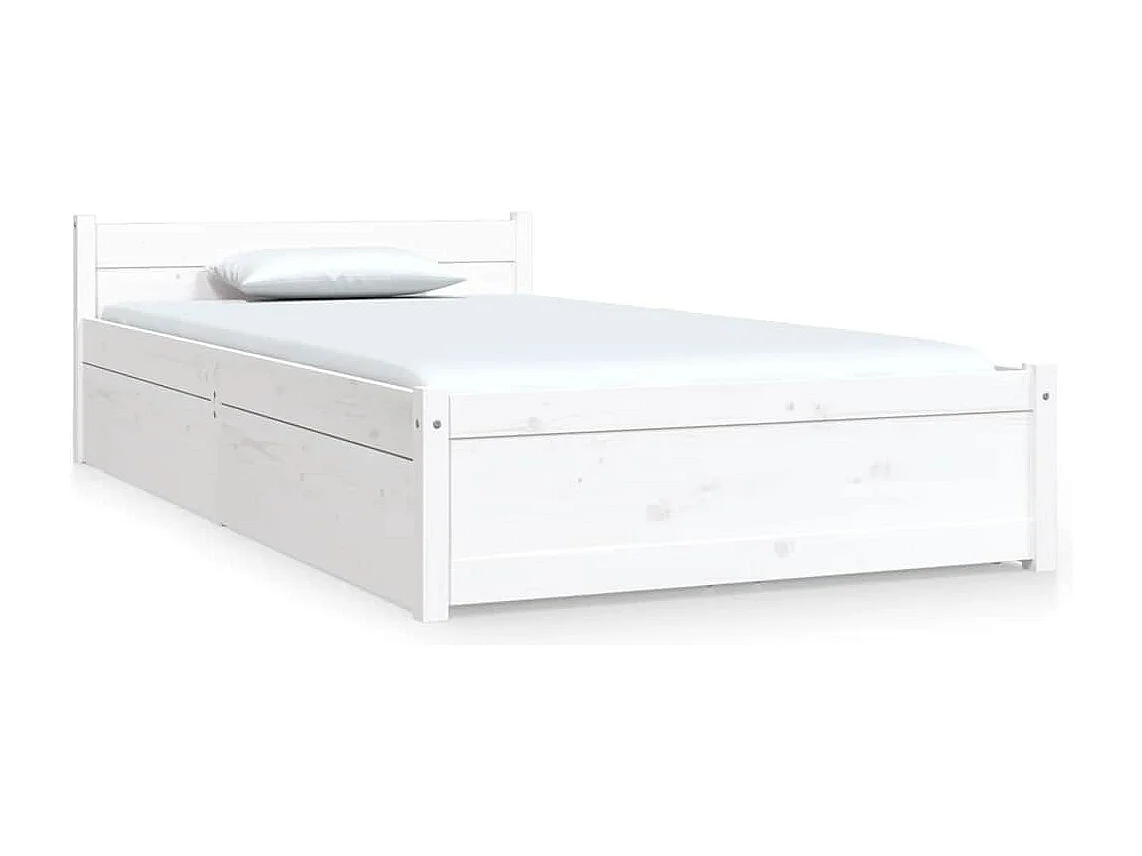 Bedframe met lades wit 90x190 cm