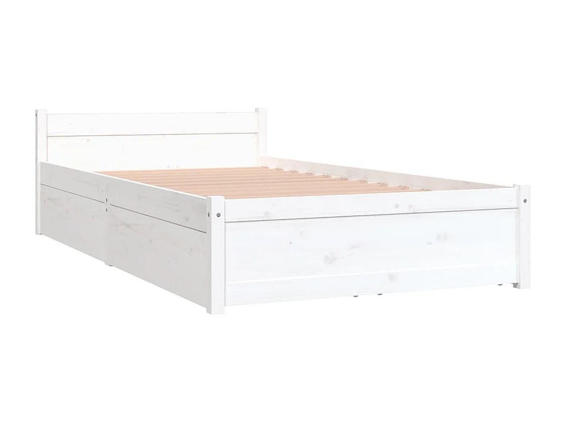 Bedframe met lades wit 90x190 cm