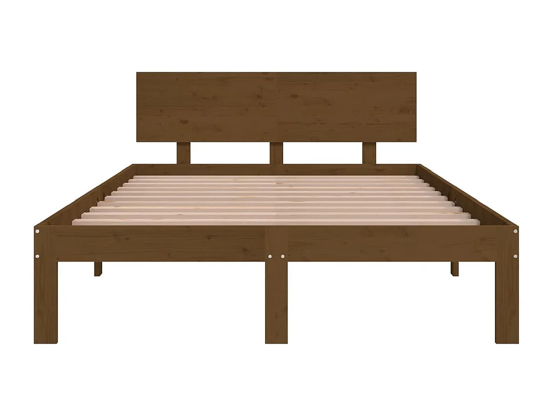 Cadre de lit sans matelas marron miel 120x190 cm