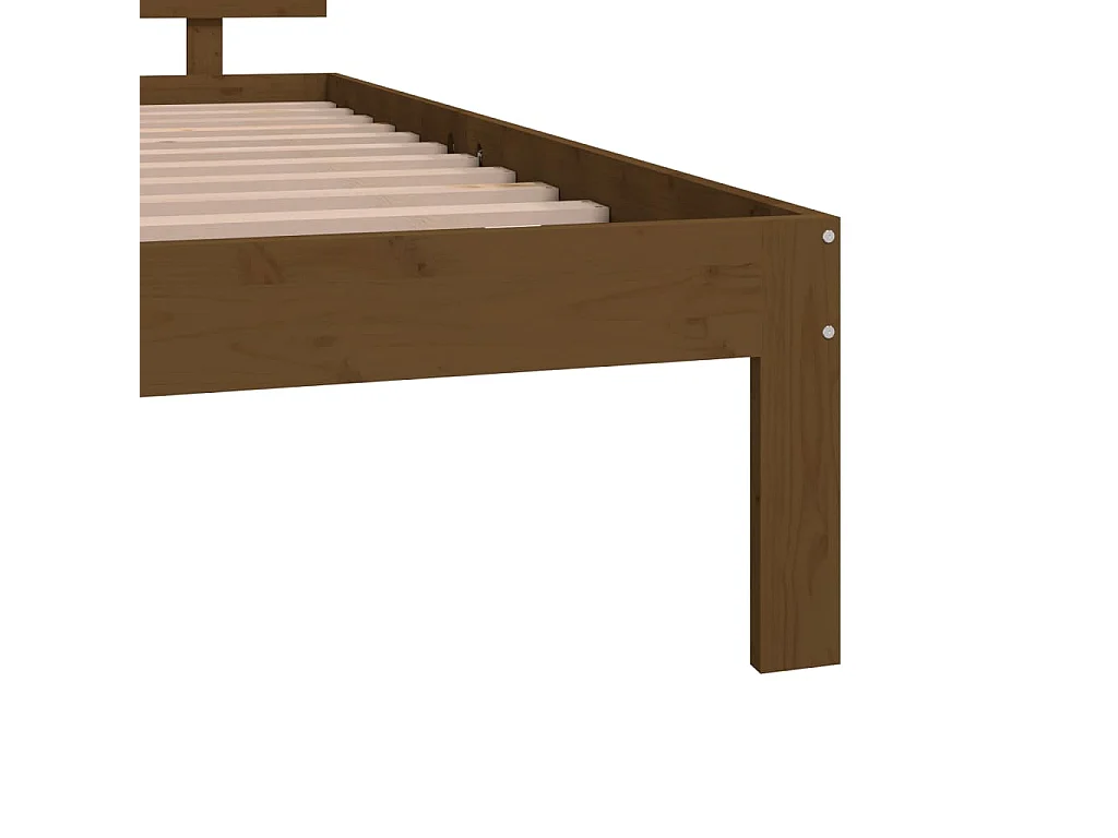 Cadre de lit sans matelas marron miel 120x190 cm