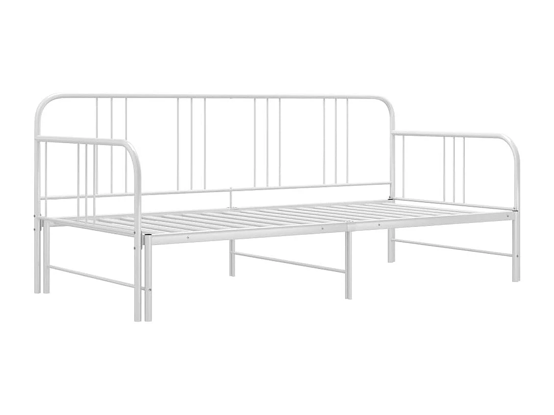 Cadre de canapé-lit extensible sans matelas blanc 90x200 cm