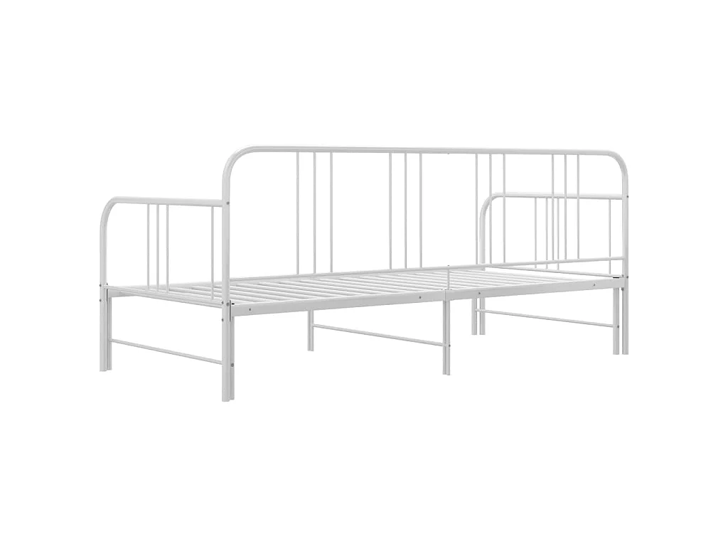 Cadre de canapé-lit extensible sans matelas blanc 90x200 cm