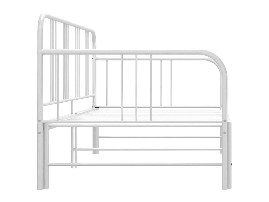 Cadre de canapé-lit extensible sans matelas blanc 90x200 cm