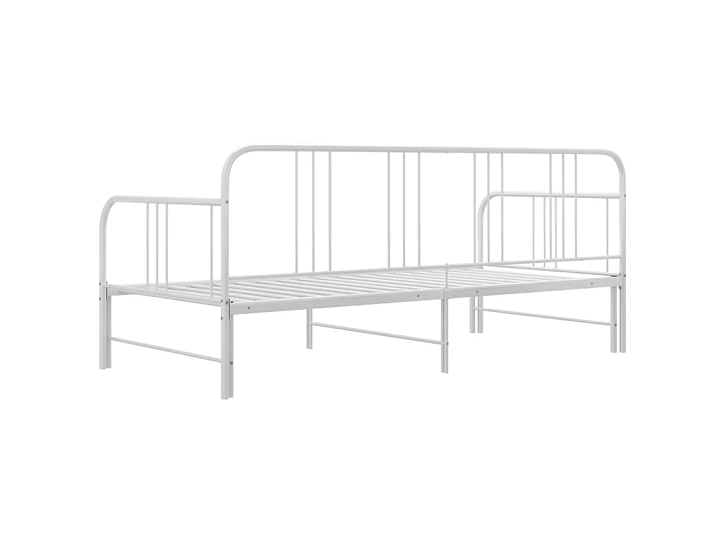 Cadre de canapé-lit extensible sans matelas blanc 90x200 cm