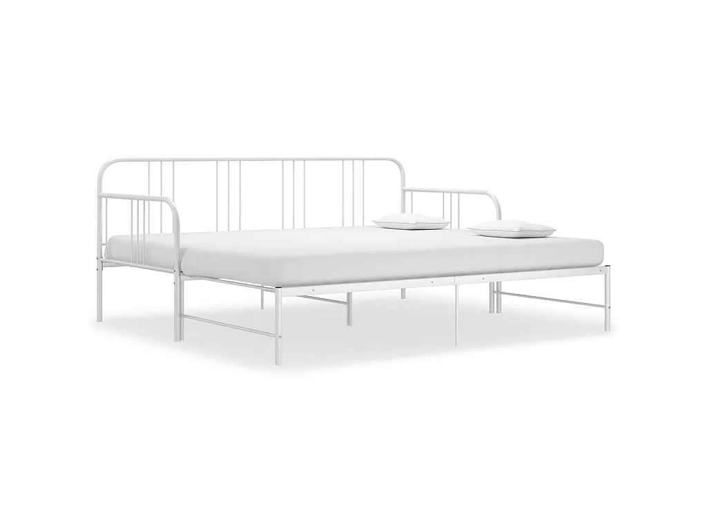 Cadre de canapé-lit extensible sans matelas blanc 90x200 cm