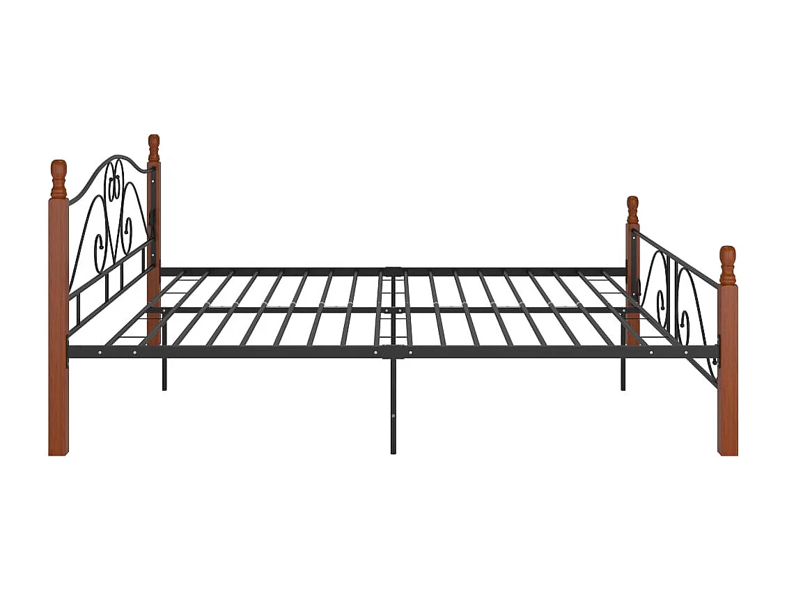 Bedframe metaal zwart 200x200 cm