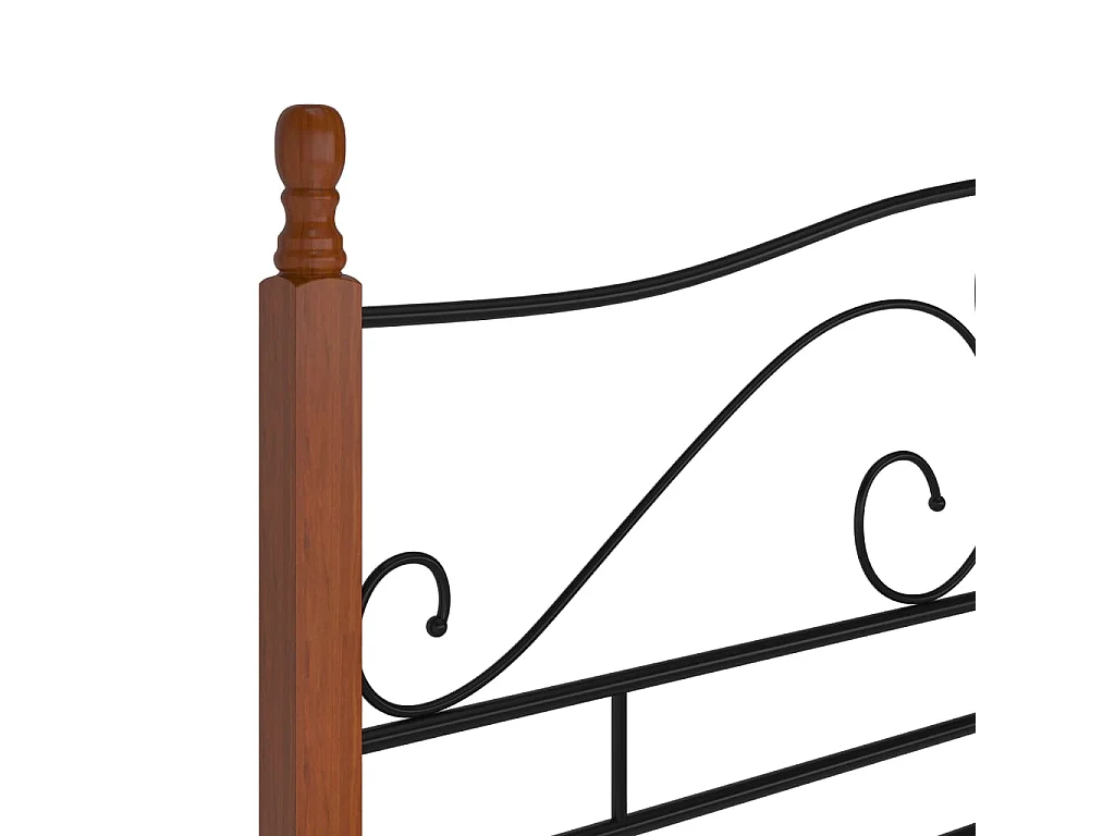 Bedframe metaal zwart 200x200 cm