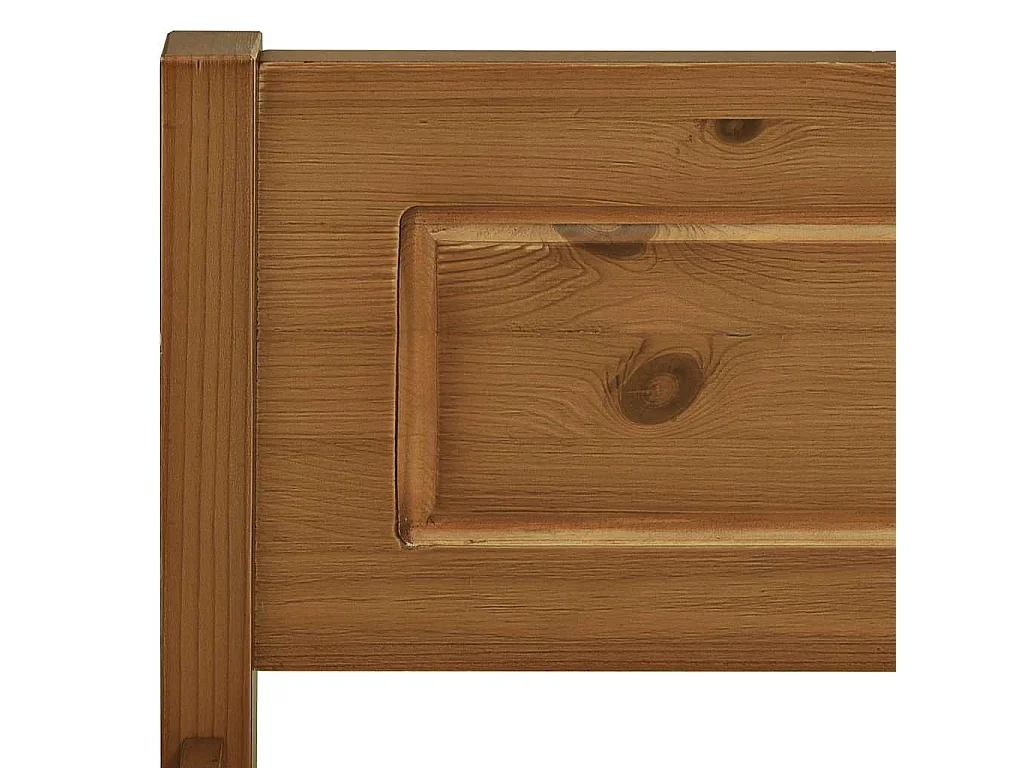 Estructura cama sin colchón madera pino marrón miel 180x200 cm