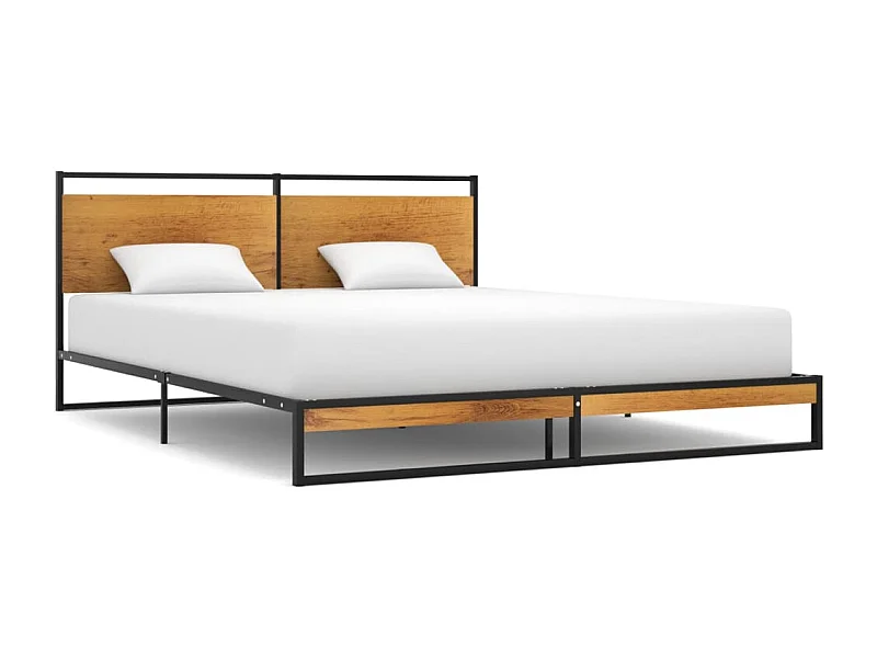 Cadre de lit sans matelas métal 140x200 cm