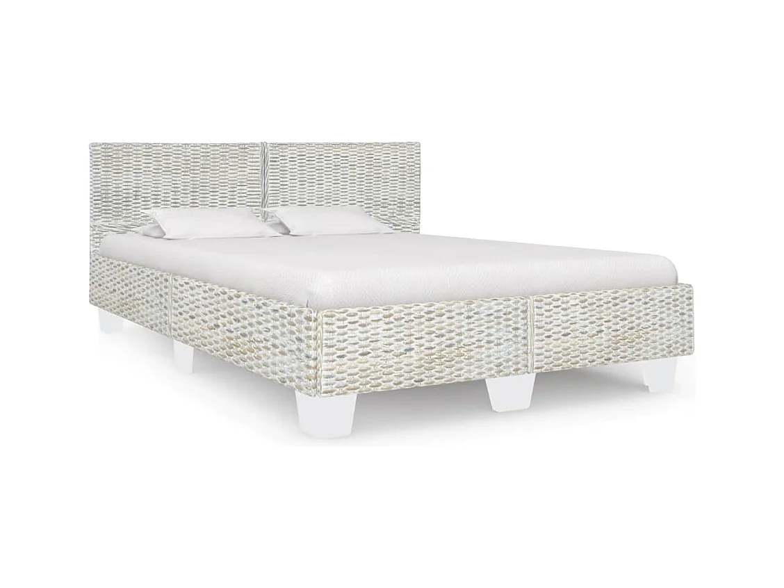 Giroletto senza Materasso Grigio Vero Rattan 140x200 cm