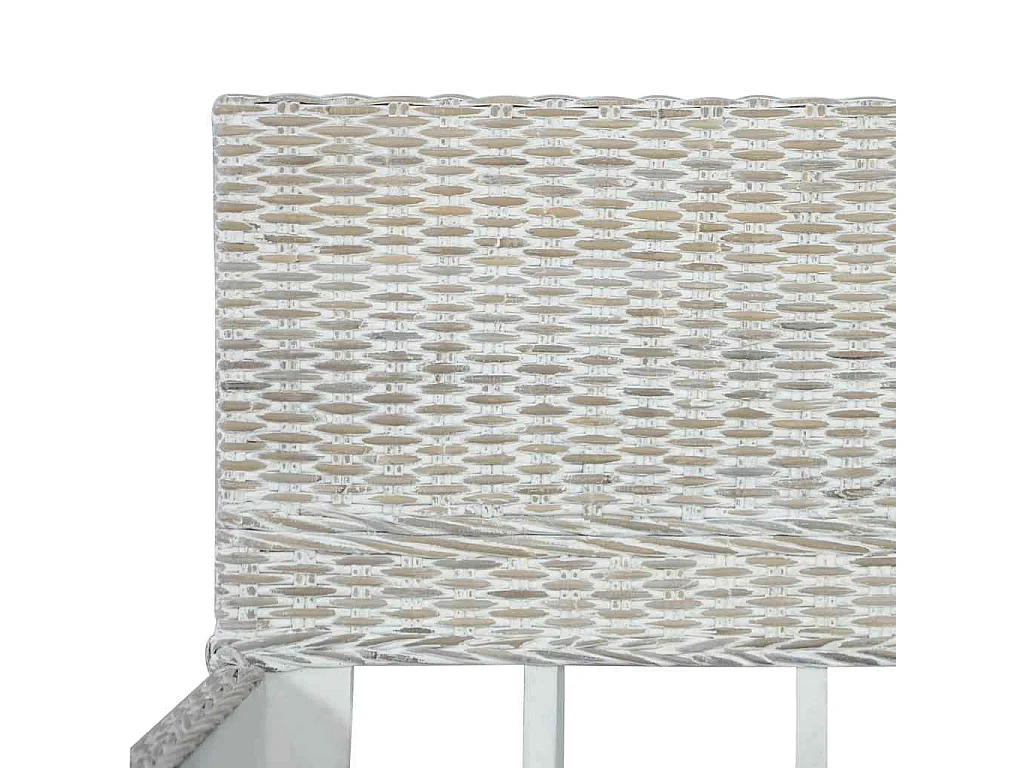 Cadre de lit sans matelas Gris Rotin naturel 140x200 cm