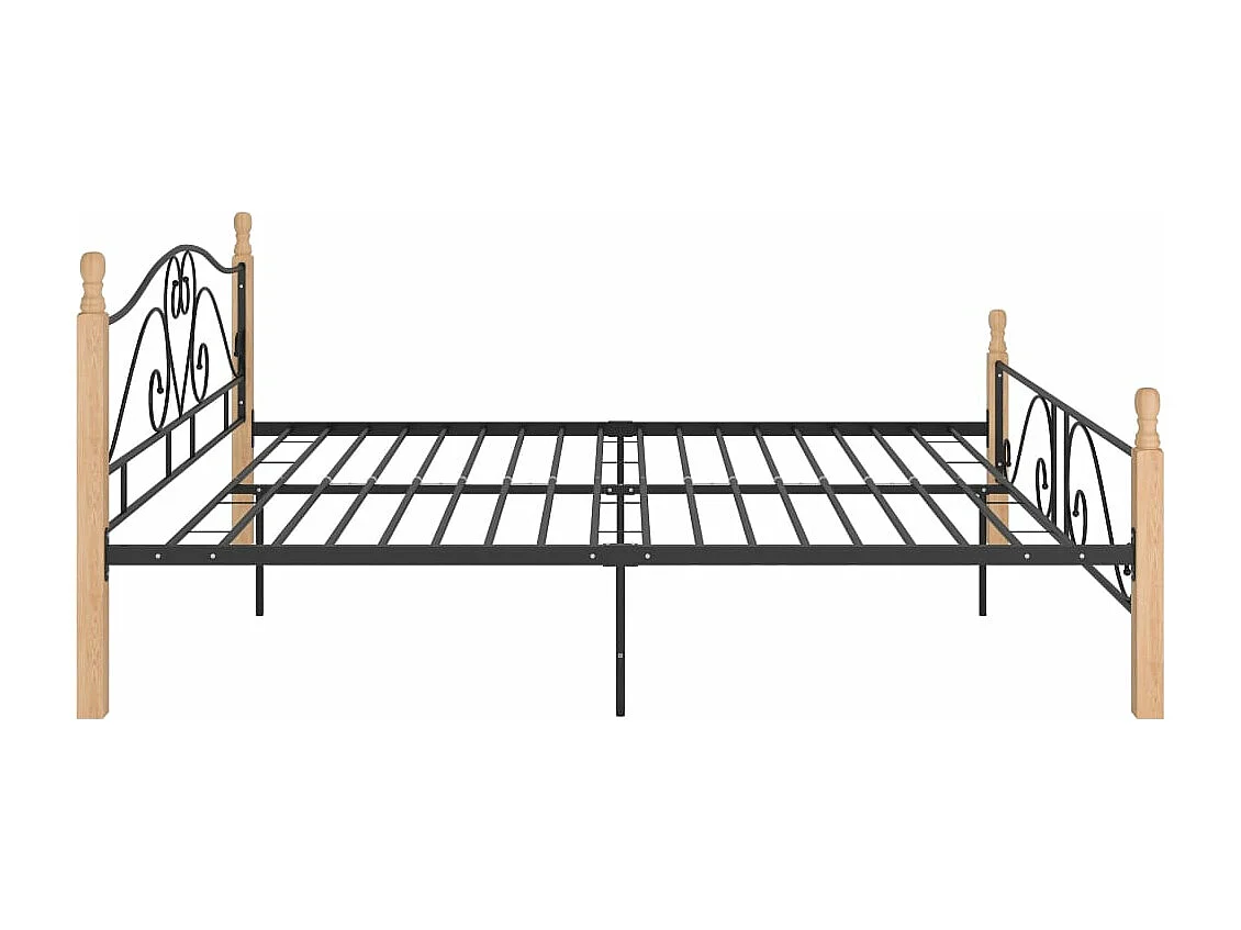 Estrutura de cama 200x200 cm metal preto