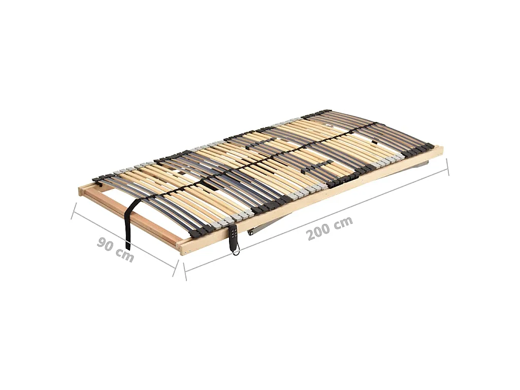 Sommier à lattes électrique sans matelas avec 7 zones 90x200 cm
