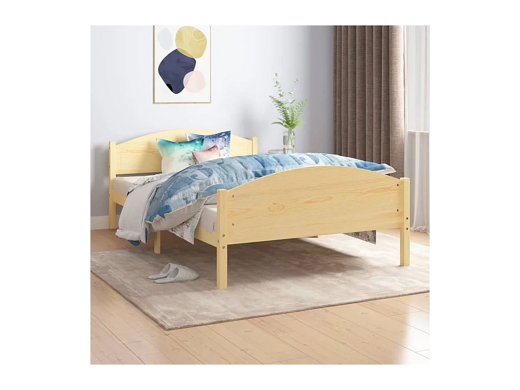Giroletto senza Materasso 120x200 cm in Legno Massello di Pino