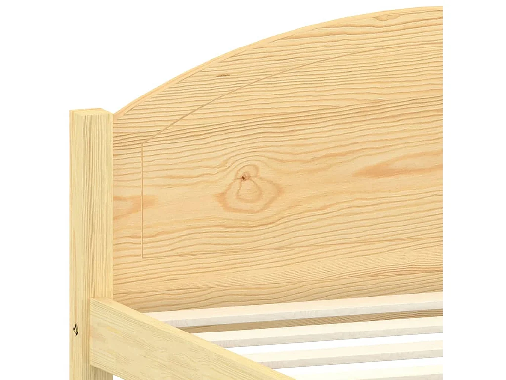 Cadre de lit sans matelas bois de pin massif 120x200 cm