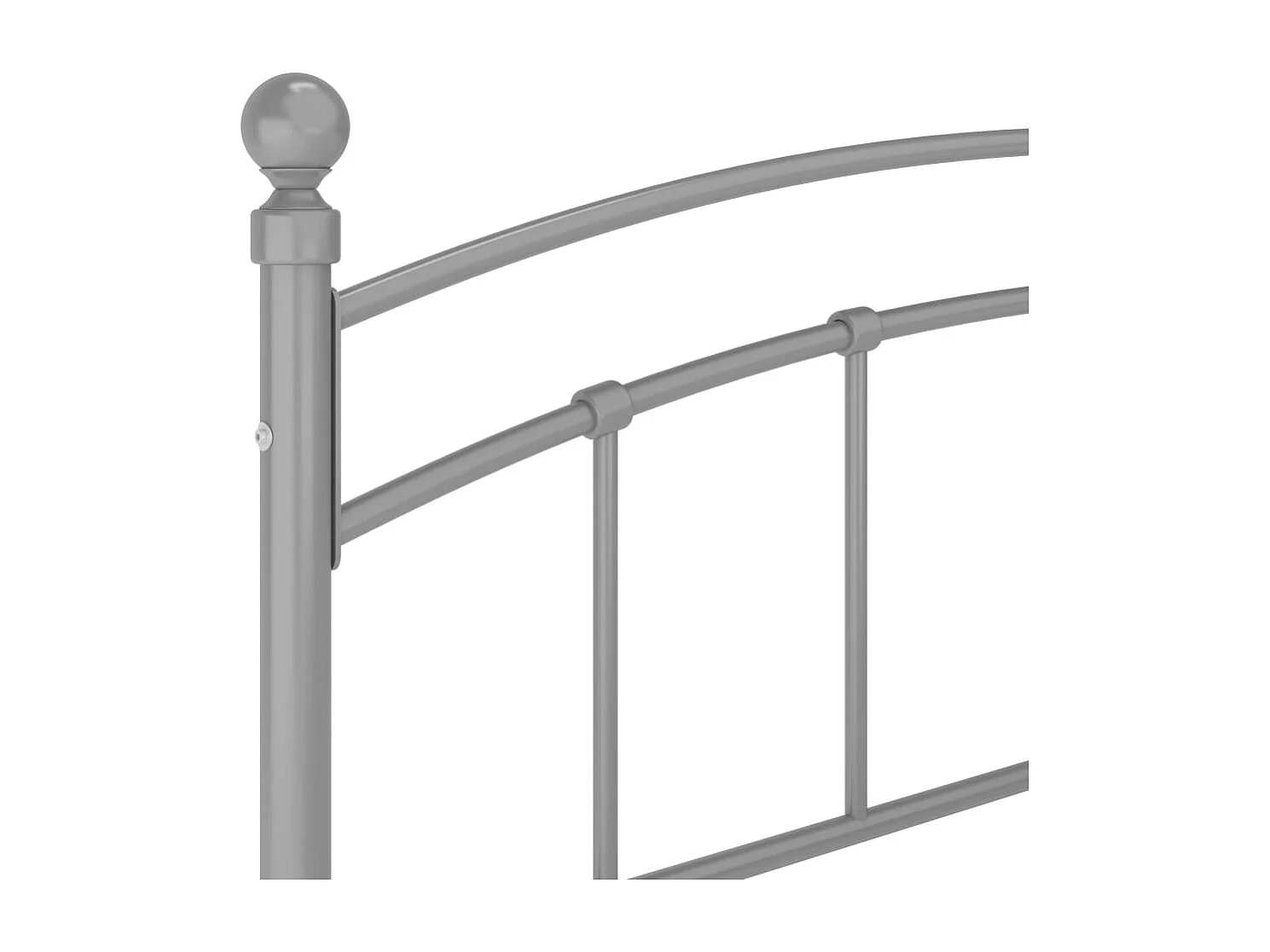 Bettgestell Grau Metall 140x200 cm